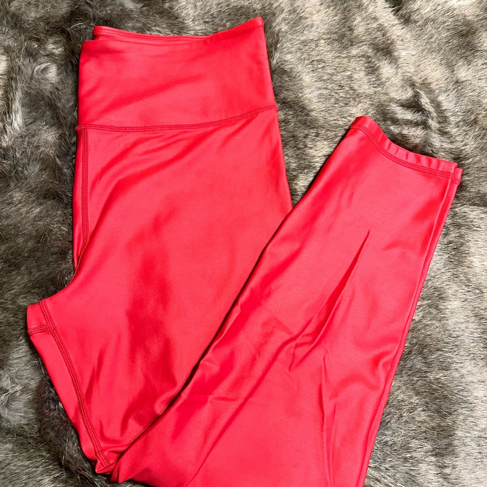Zyia Red Metallic Light n Tight Hi-rise 7/8 24", size 16-18